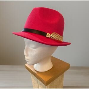 Small Top Hat Unisex European American Golden Fishbone 57 (7 1/8) Adjustable EUC